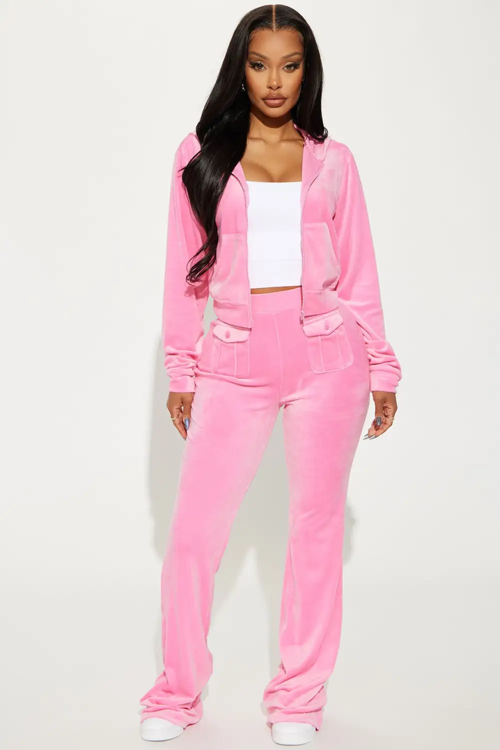 My Favorite Velour Pant Set - Pink
