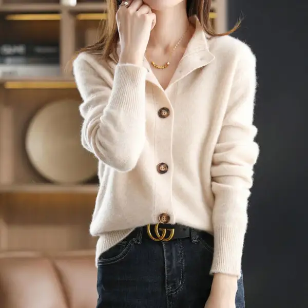 Women’s Knit Button Cardigan in 6 Colors S-2XL