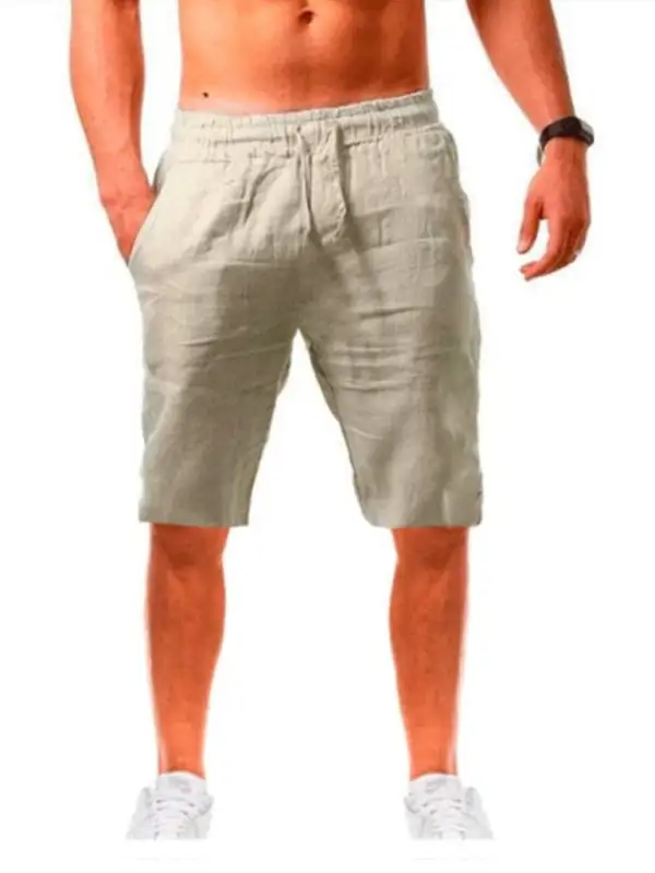 Relaxed Linen Blend Breathable Shorts