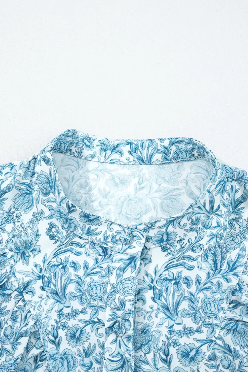 Floral Puff Sleeve Shirt Blouse