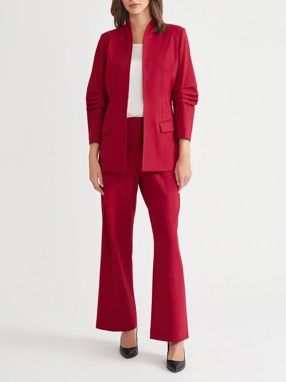 Three Quarter Sleeve Pleated Jacket