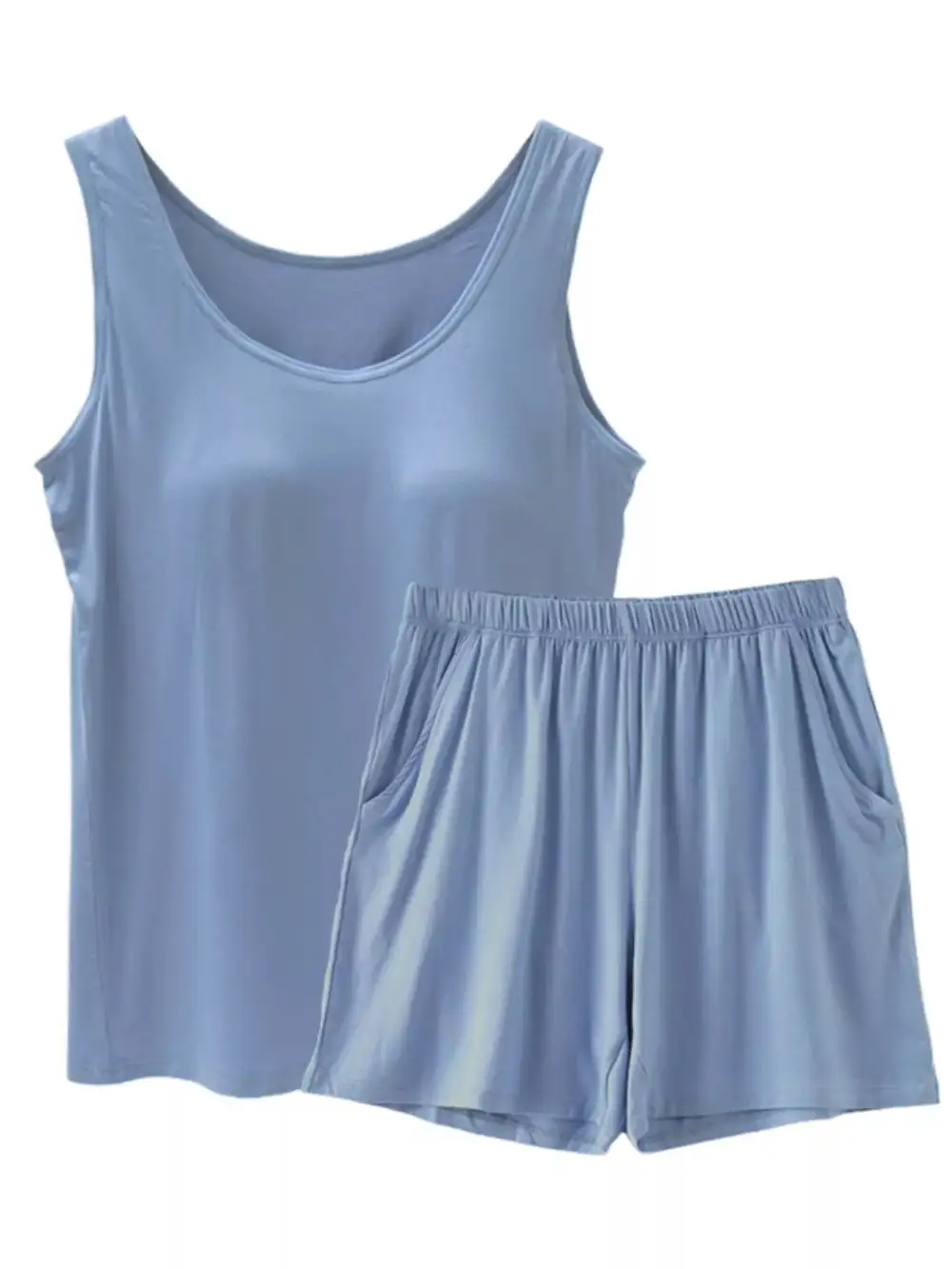 Modal Padded Sleeveless Tank Top & Shorts Set