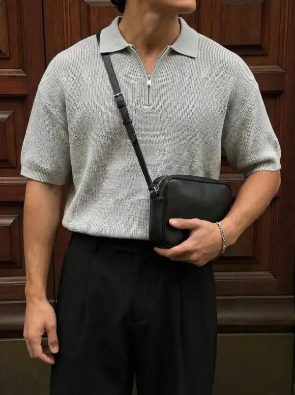 Athletic Relaxed Knit T-Shirt