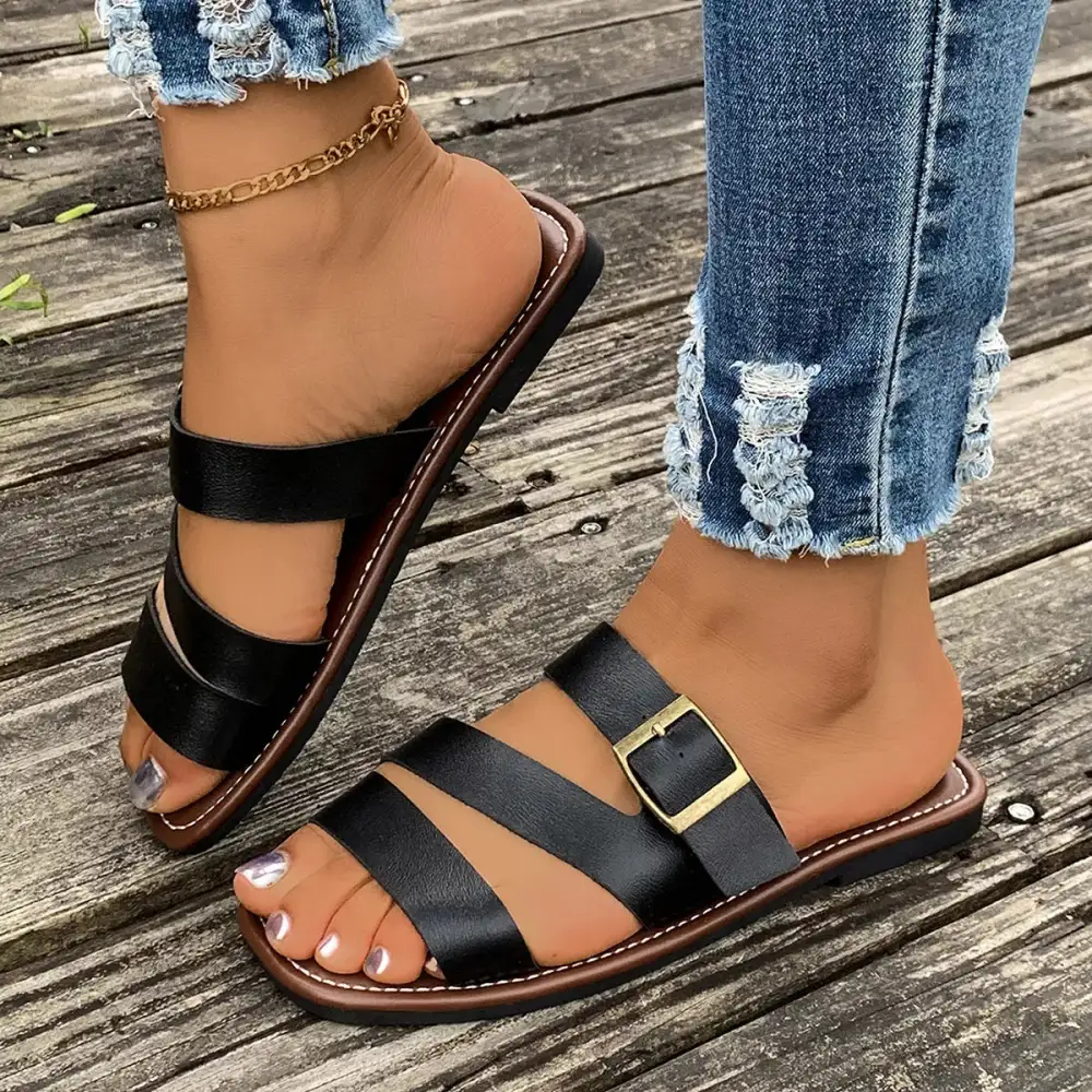 Everyday Buckle Open Sandals