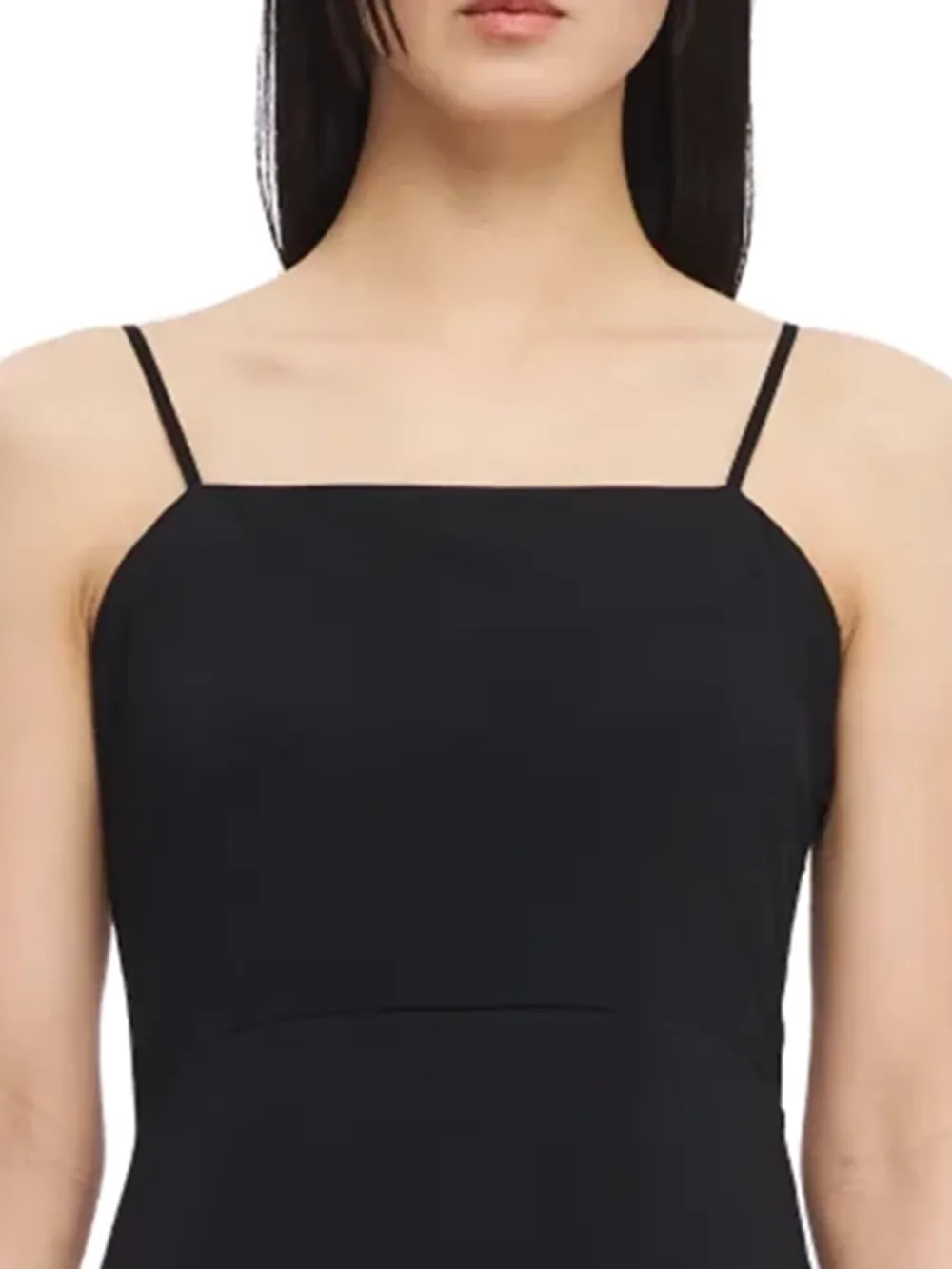 Sleeveless Solid Color Midi Dress