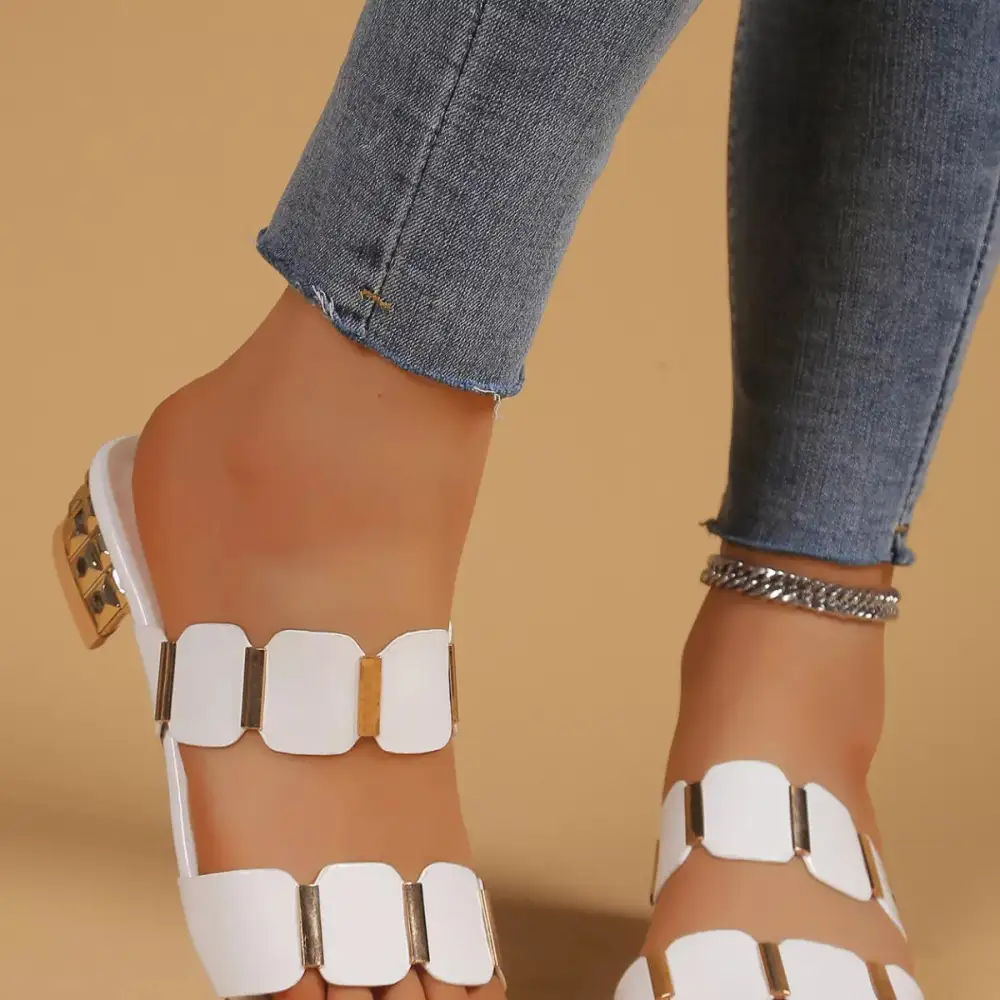 Open Toe Block Heel Sandals