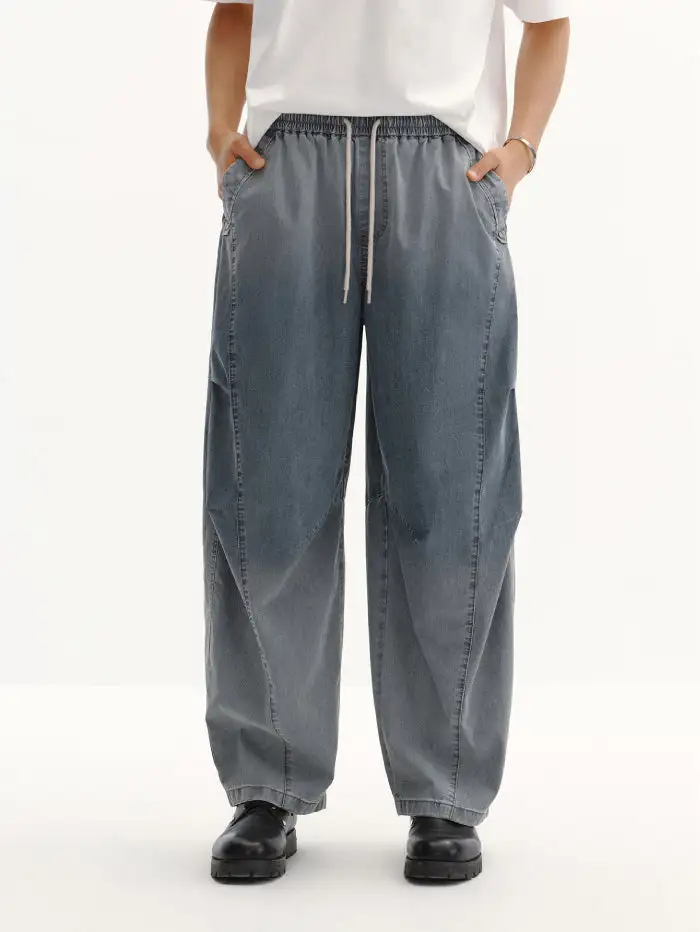 Men's Drawstring Denim Denim Pants