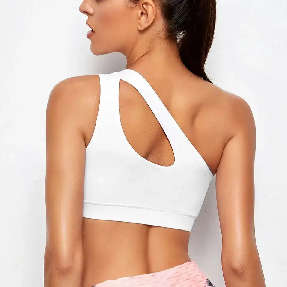 Minimal One-Shoulder Sports Bra