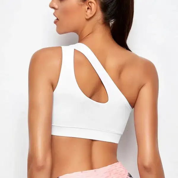Minimal One-Shoulder Sports Bra