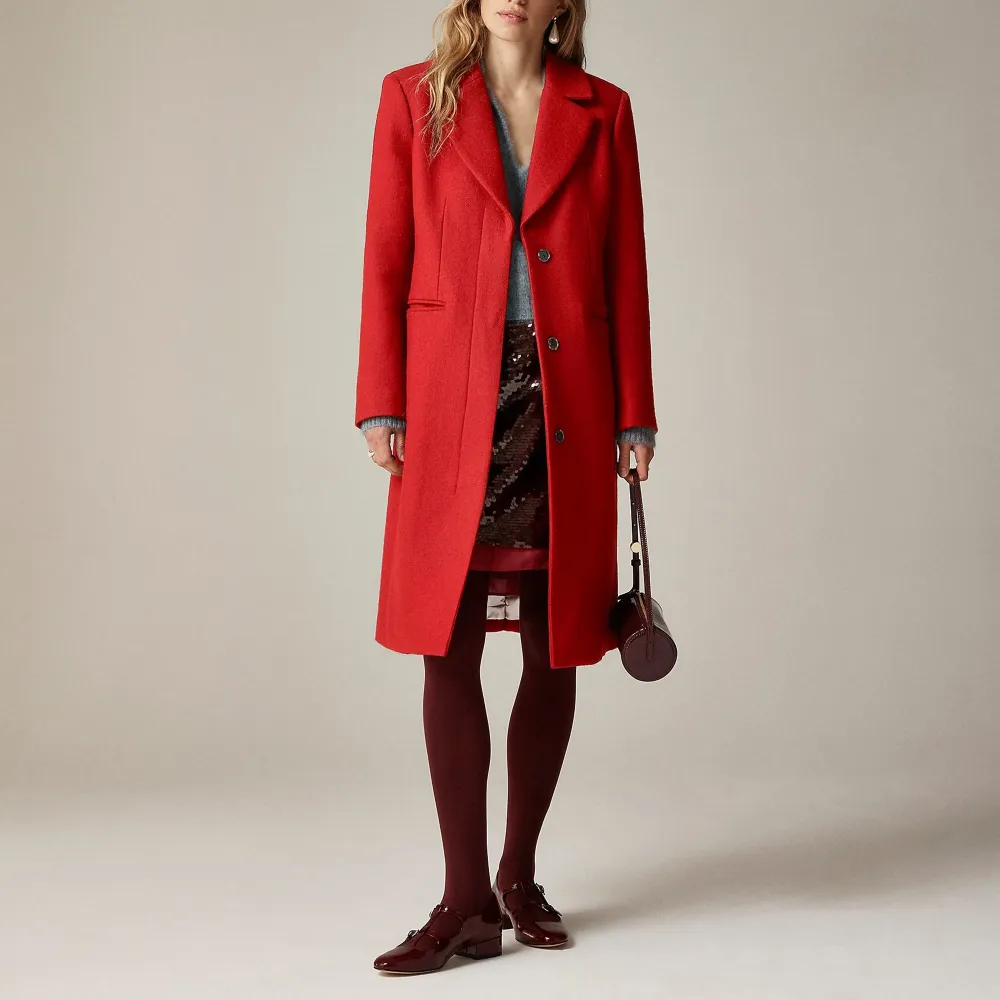 Topcoat Wool-Blend Melton