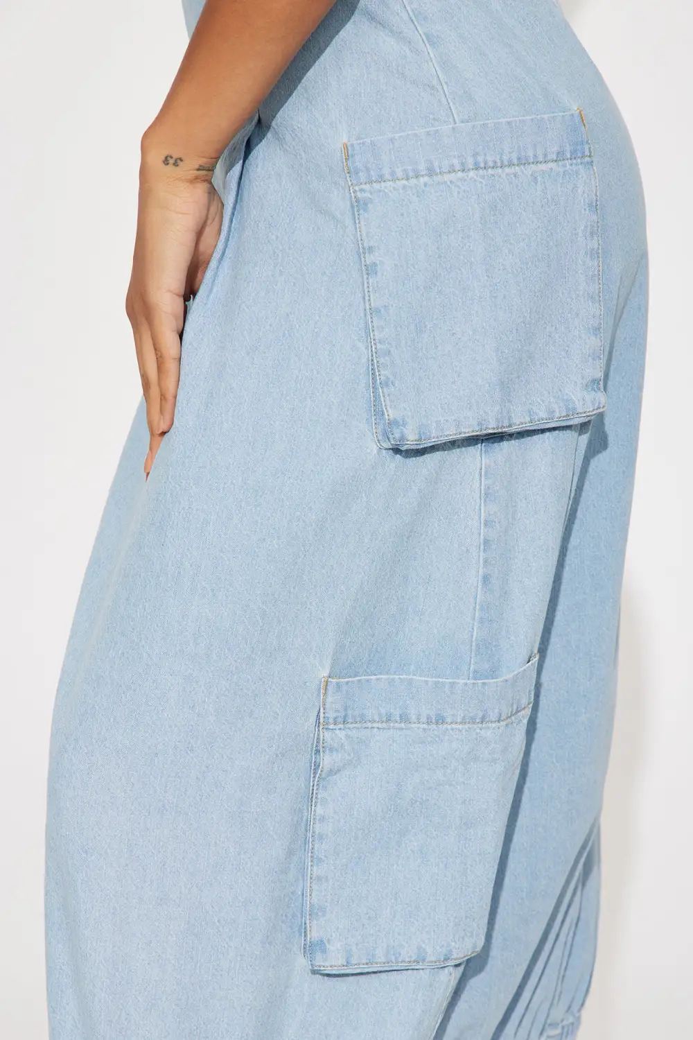 Deena Denim Maxi Dress - Light Wash