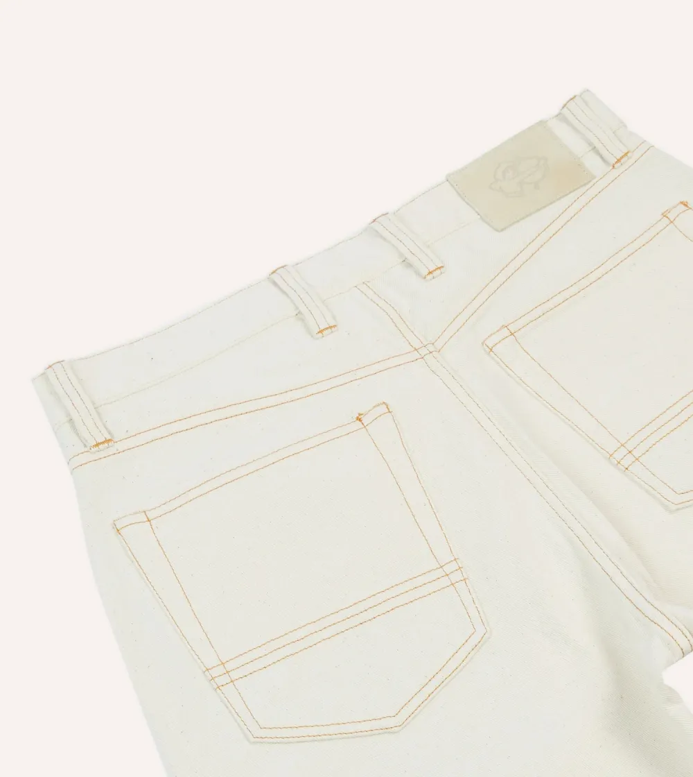 Off White Denim Shorts