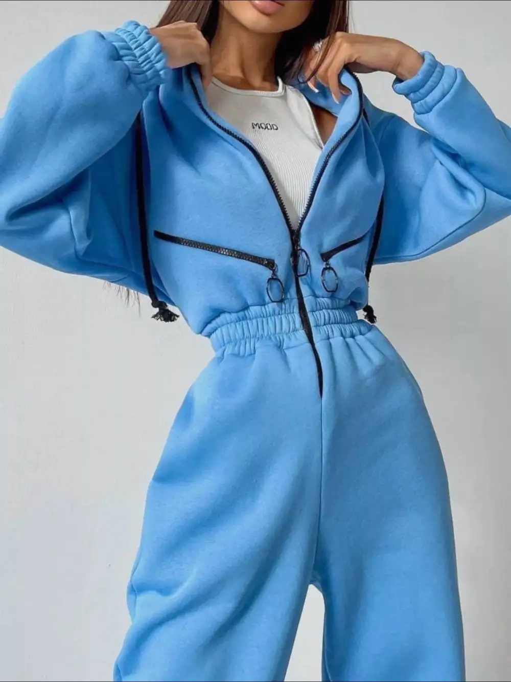 Hooded Zip Jumpsuit