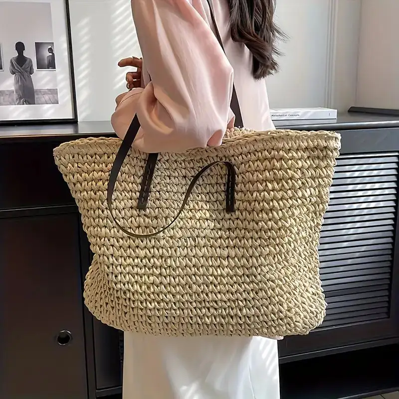 Woven Large Capacity Tote Bag
