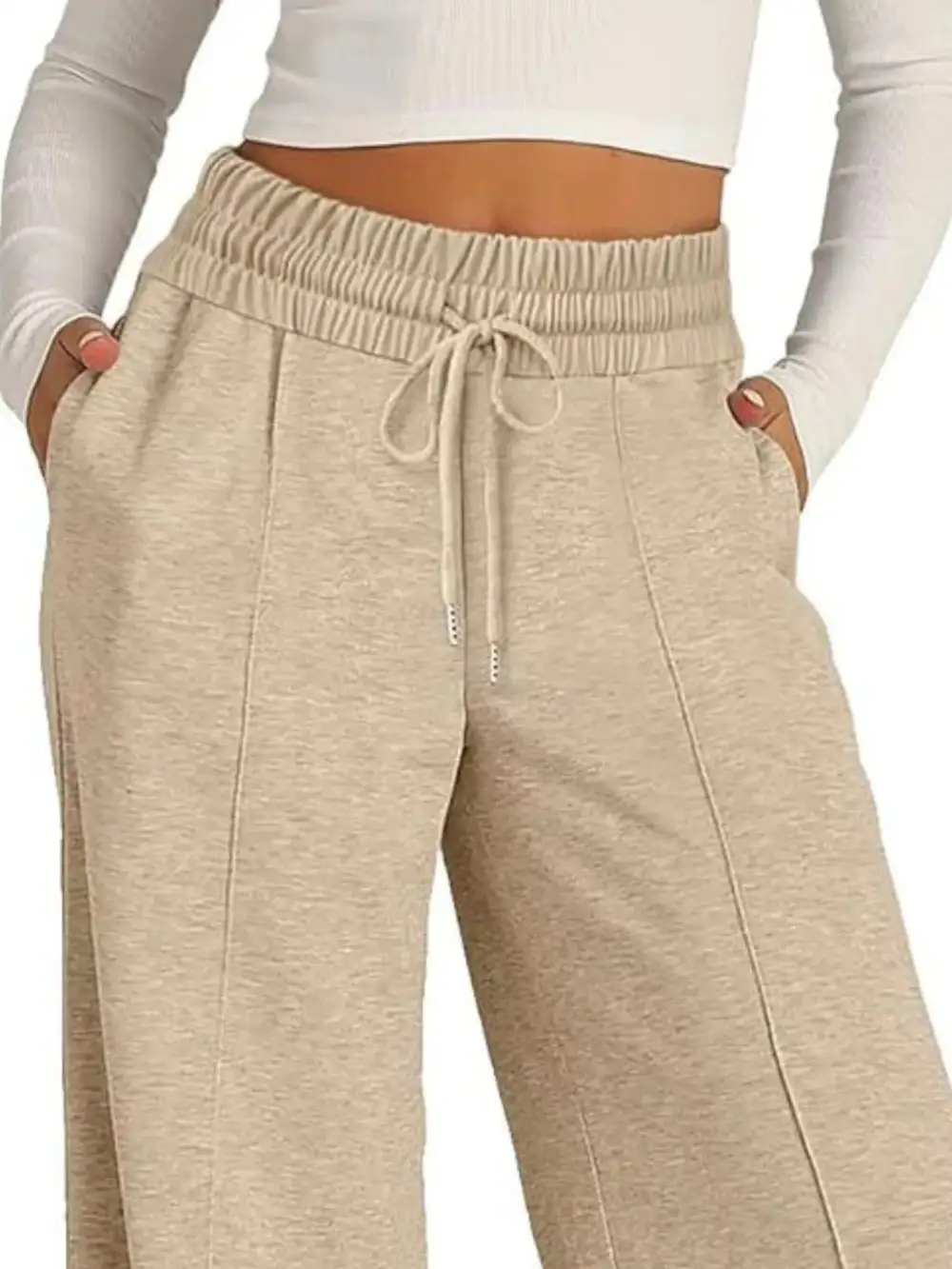 Easygoing Wide Leg Drawstring Pants