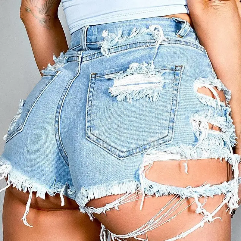 Modern Fit Distressed Hem Shorts