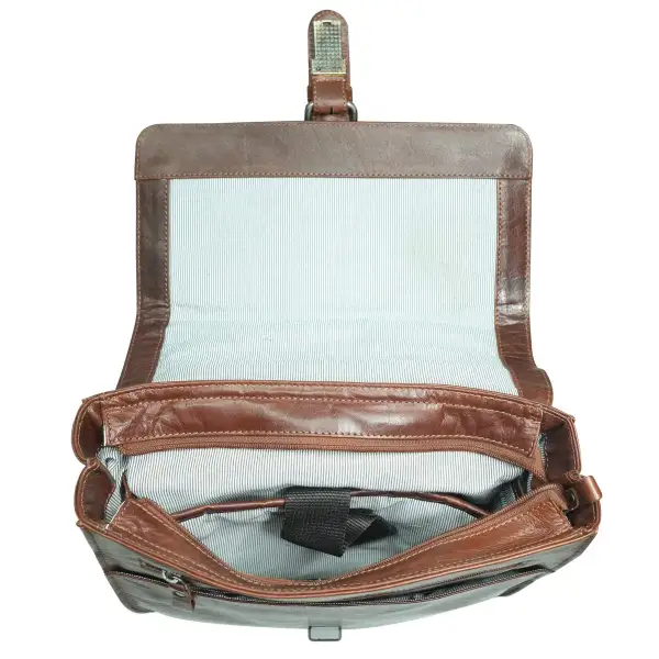 Laptop Compartment Leather Backpack