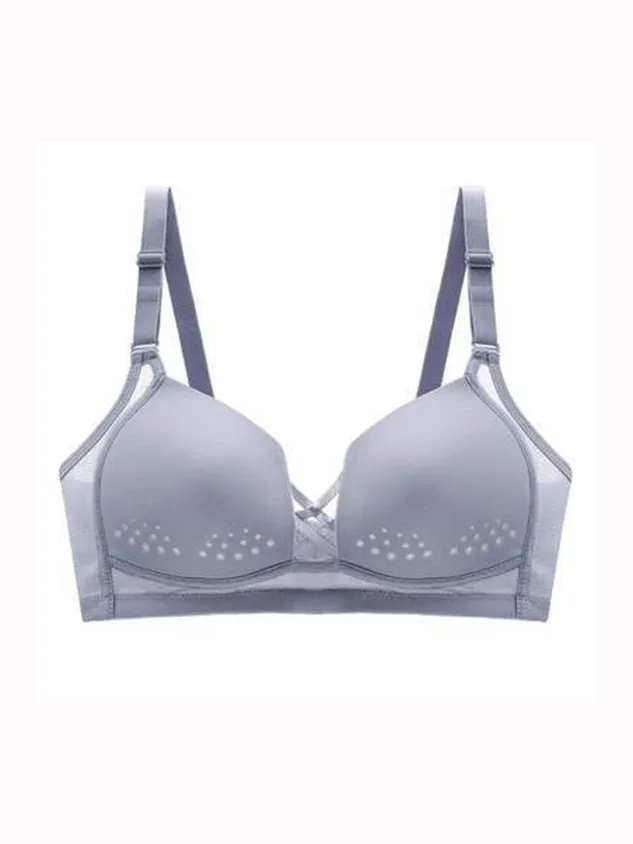 Women's breathable adjustable push-up detachable thin ABC cup bra