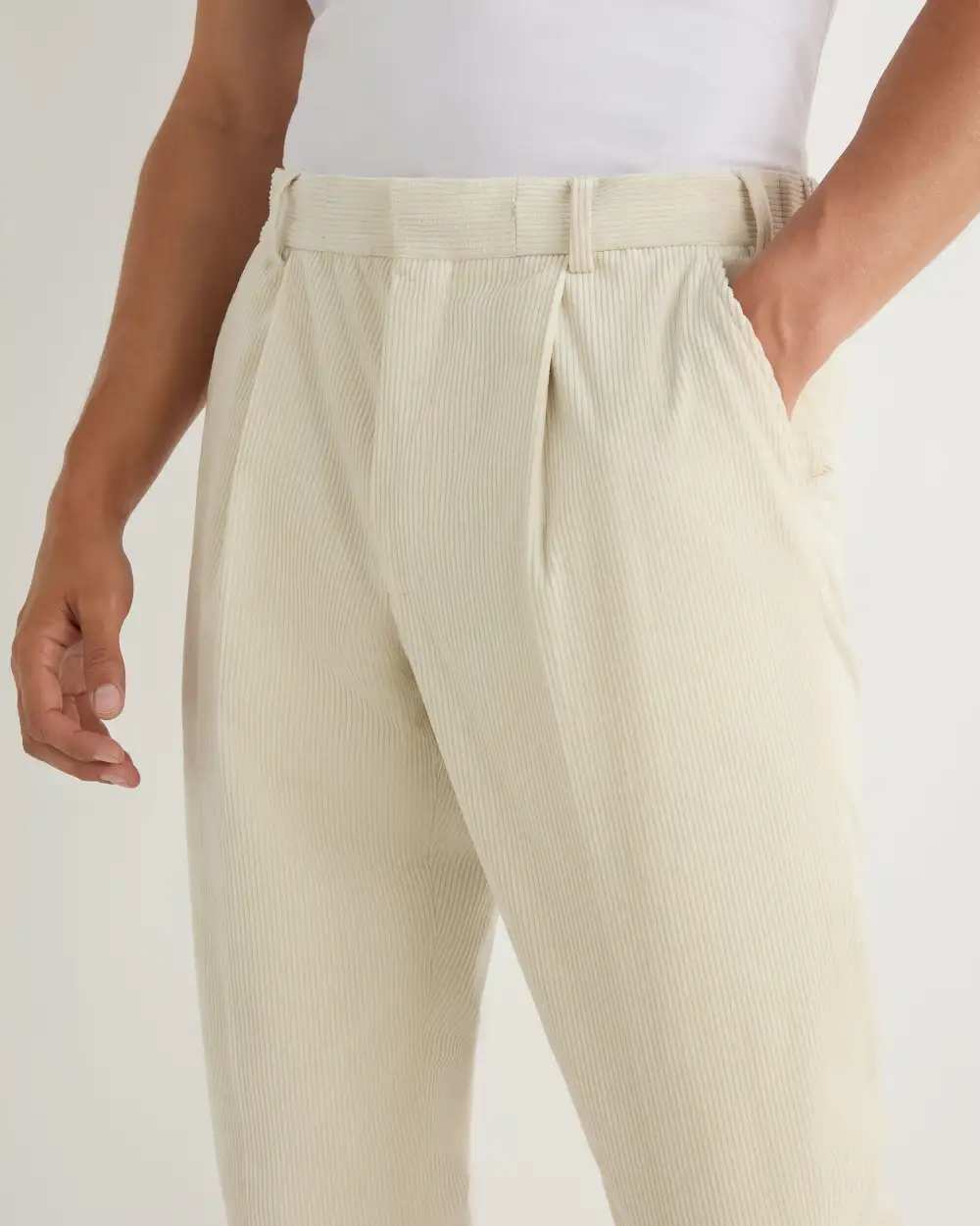 Men's Atrani Cord Trousers Off White PRE-ORDER