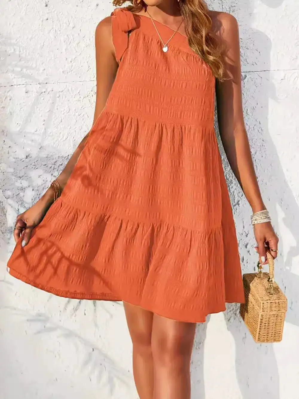 Easy Tie Waist Tie Detail Dress