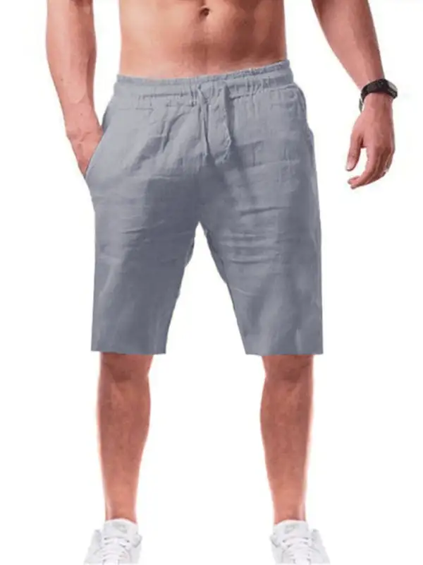 Relaxed Linen Blend Breathable Shorts