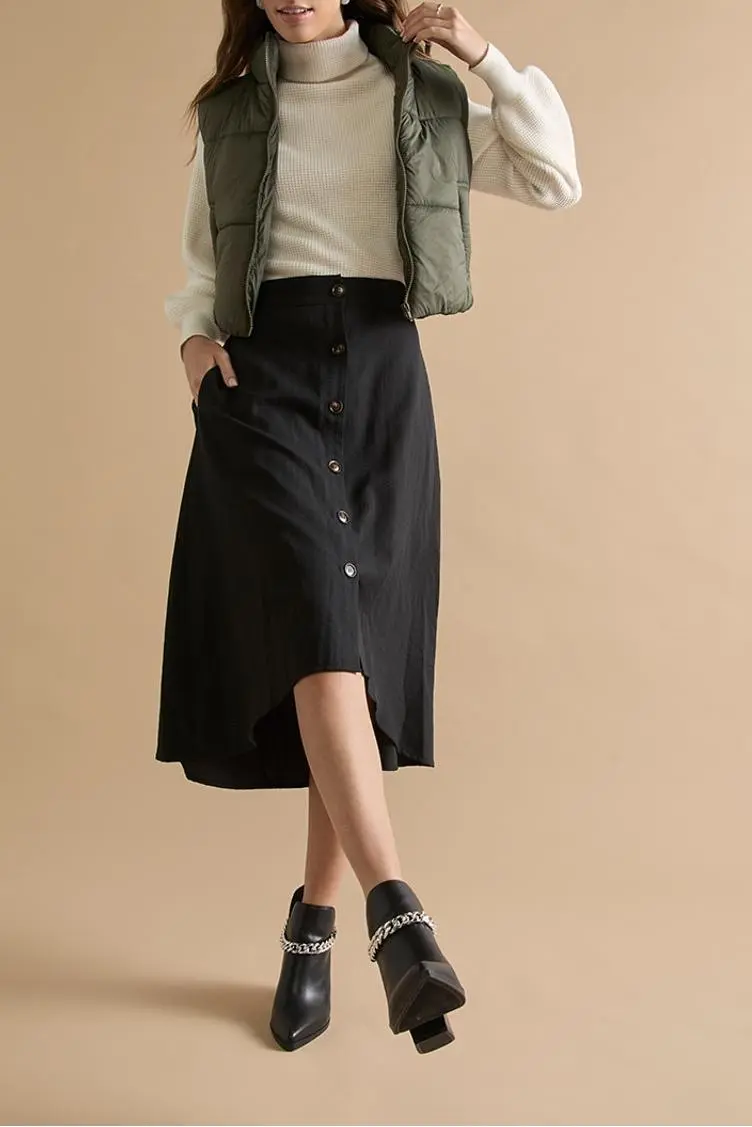 Olive Green Puffer Vest