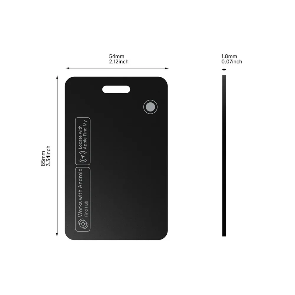 Dual-System Card Tracker iOS Android Certified Smart Ultra-Thin Wireless Charging Wallet Anti-Lost Locator