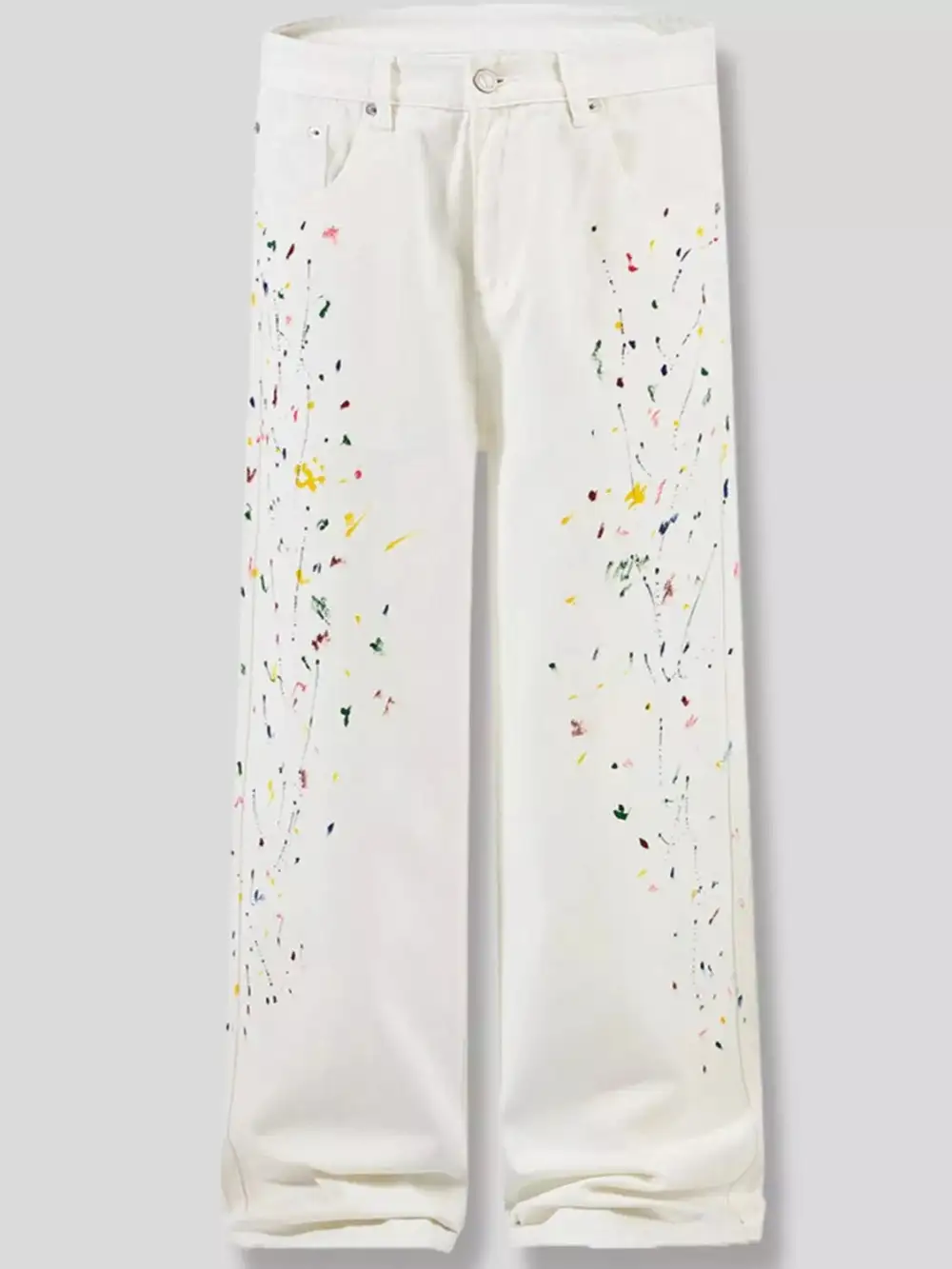 Paint Splatter Artistic Wide Leg Jeans