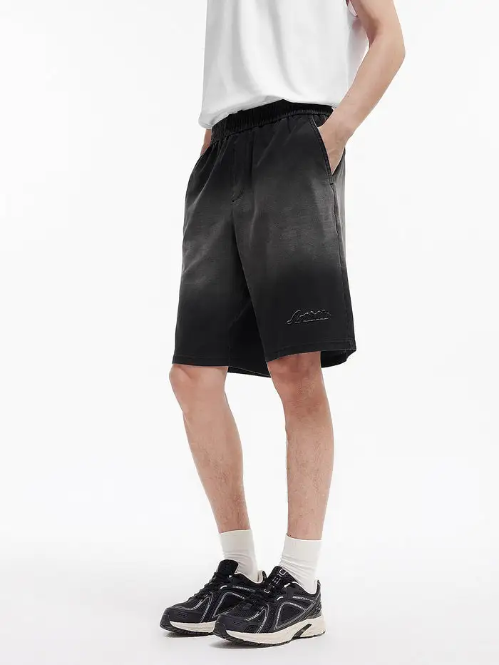 Men's Denim Washed Denim Shorts
