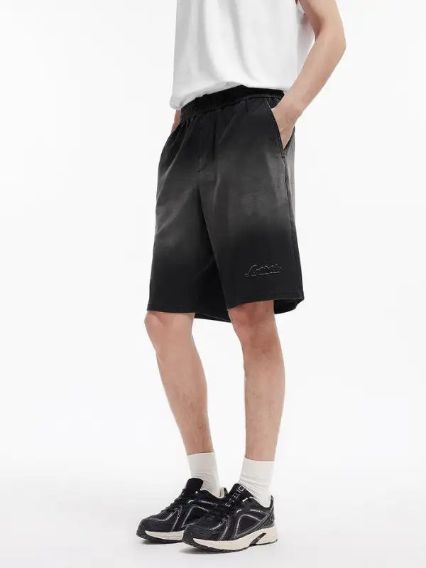 Men's Denim Washed Denim Shorts