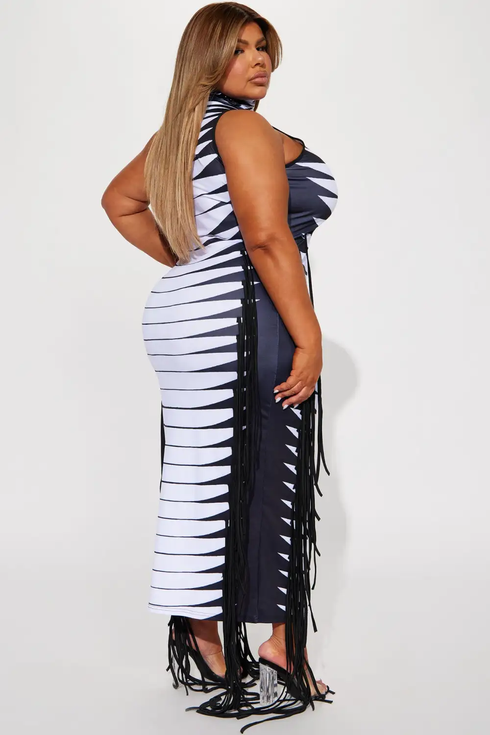 Mind Bender Maxi Dress - Black/White