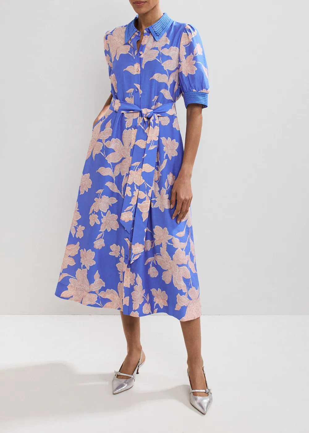 Artistic Bold Saturated Print Short Sleeve Dress