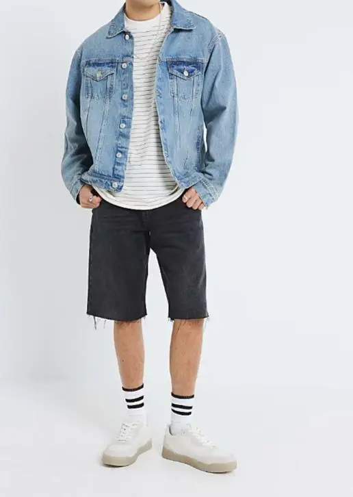 Men's Casual Regular Blue Denim Jacket