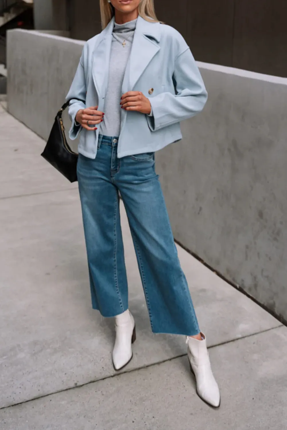 Double-Breasted Lapel Jacket