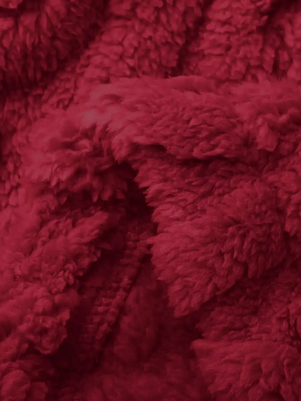 Double-breasted Fleece Longline Coat