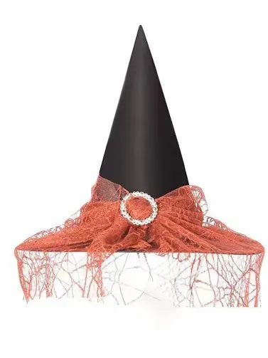 Halloween Lace Mesh Decoration Props Witch Hat