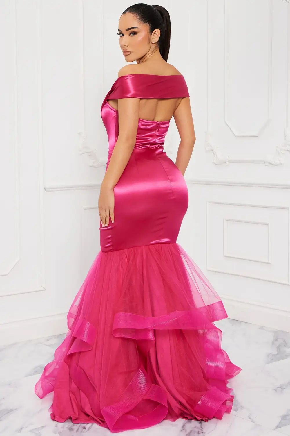 Kay Mermaid Maxi Dress - Fuchsia