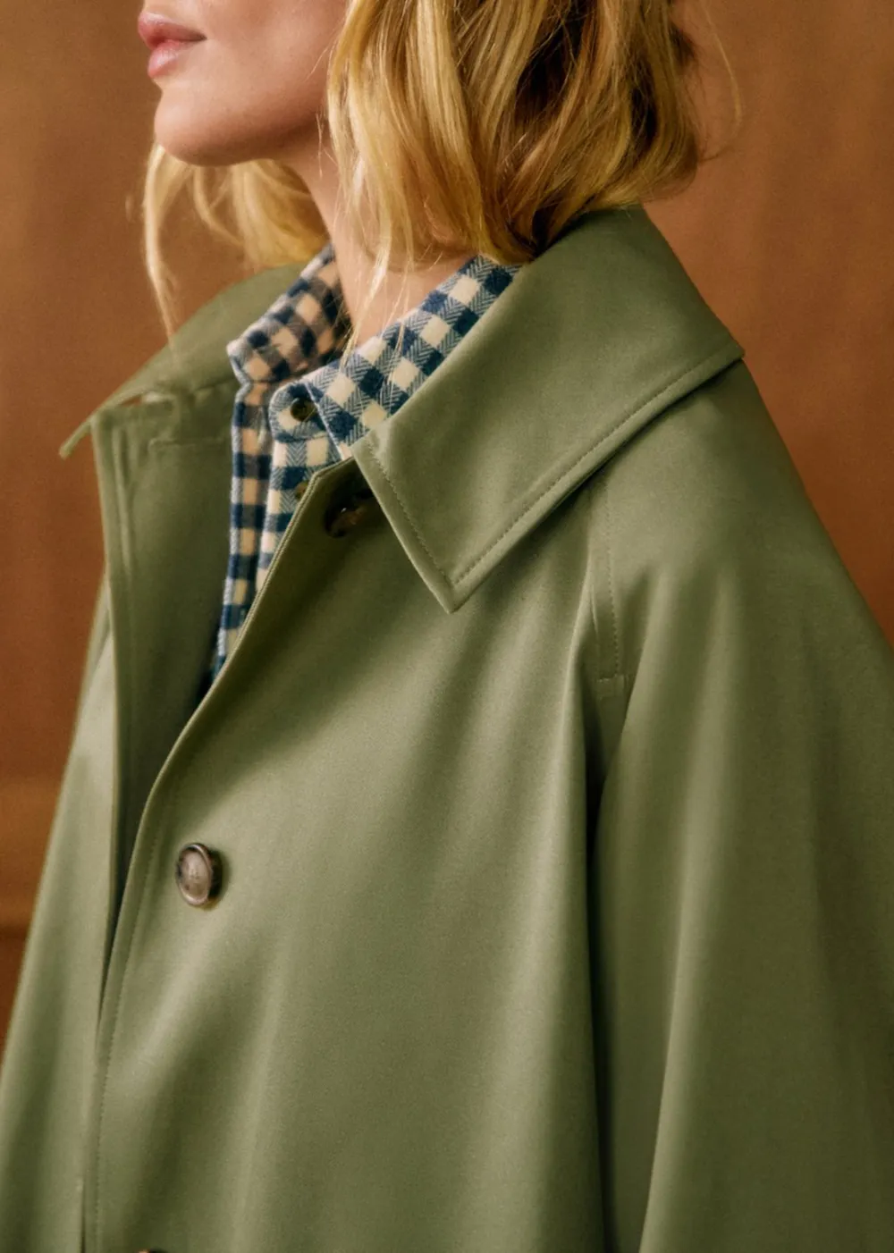 Dark Green Oversized Trench Coat