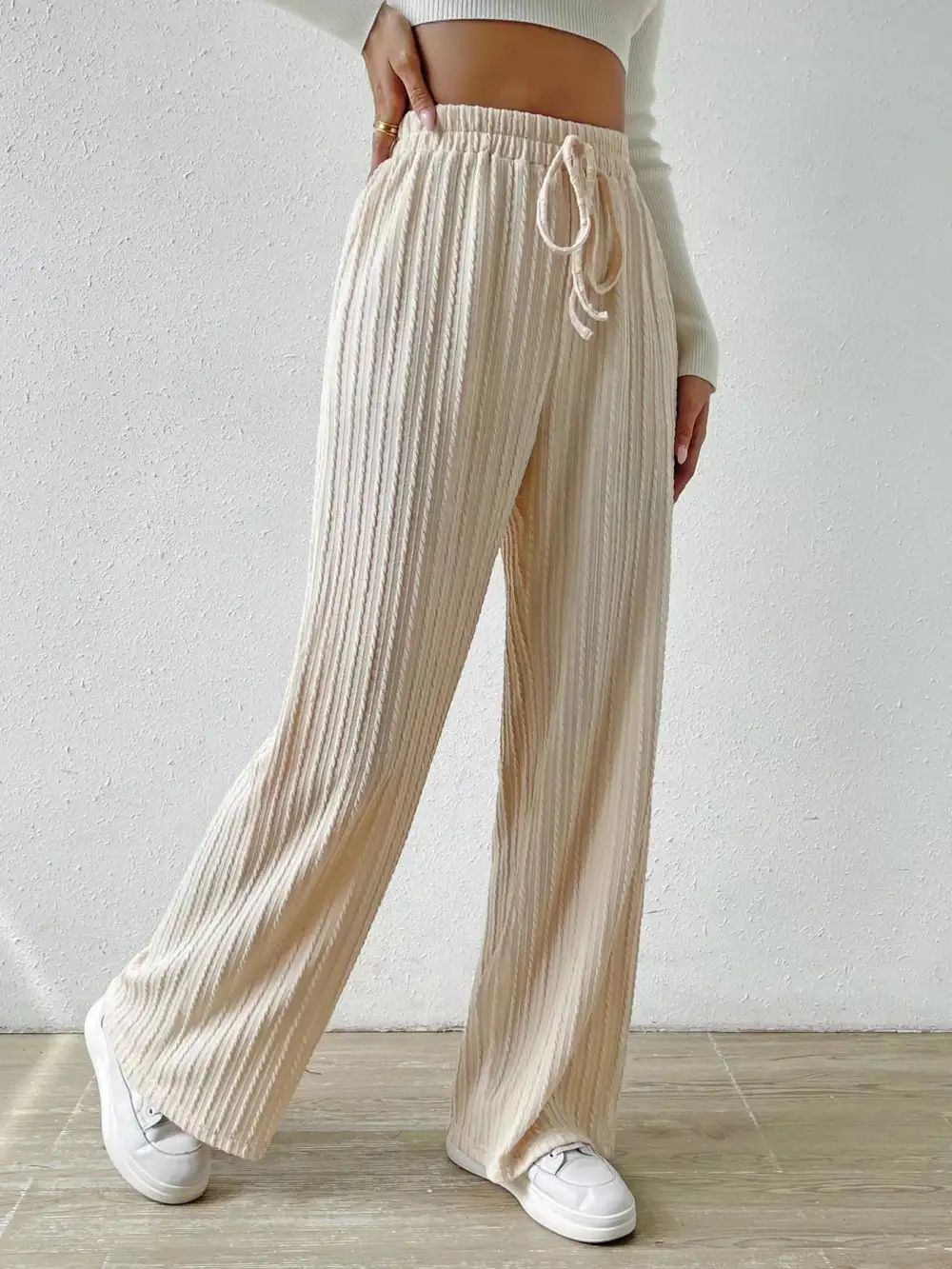 Weekend Drawstring Wide Leg Pants