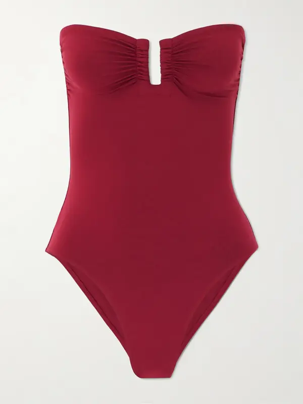 Women’s Sleek Backless Strapless One-Piece Swimsuit