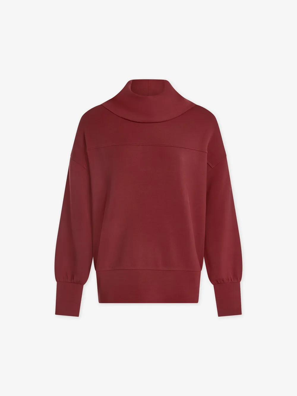 Elegant Cowl-Neck Loose-Fit Sweatshirt