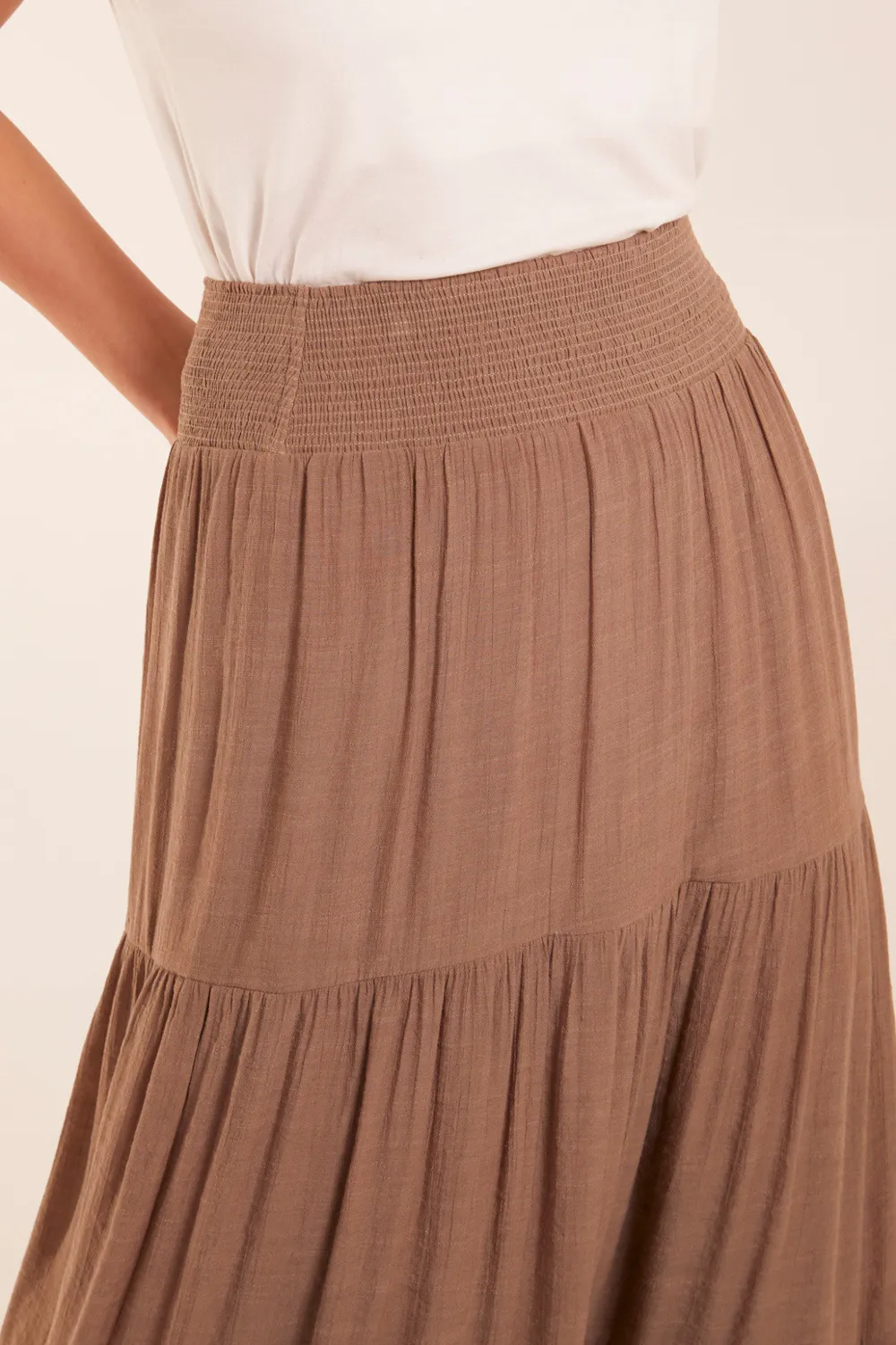 Gentle Pleated Waist Women's Skirt