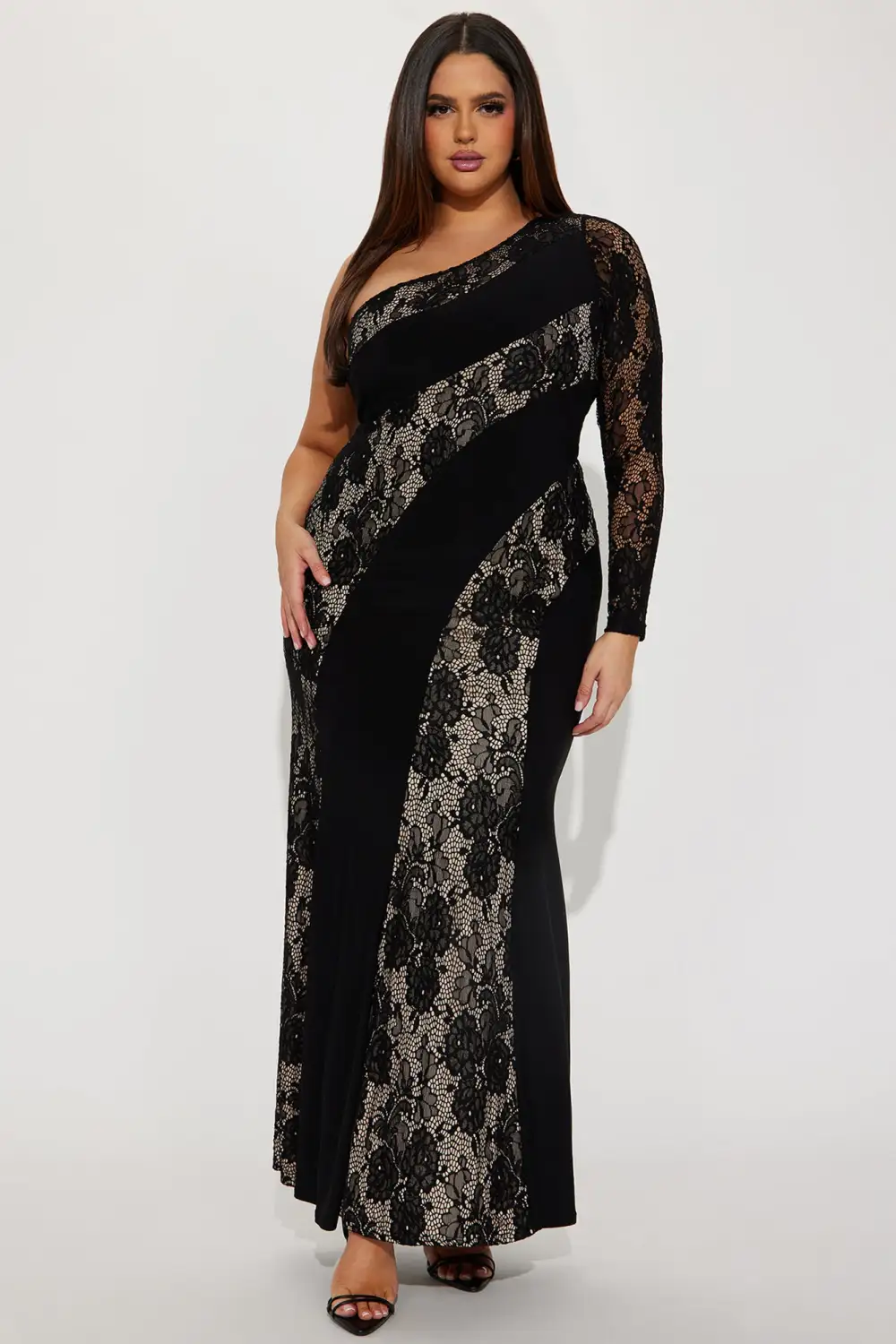 Mallory Lace Maxi Dress - Black