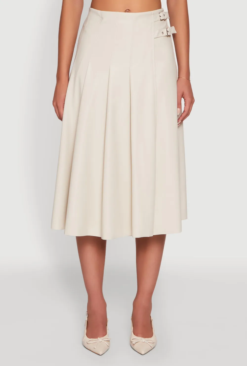 Leather Midi Skirt