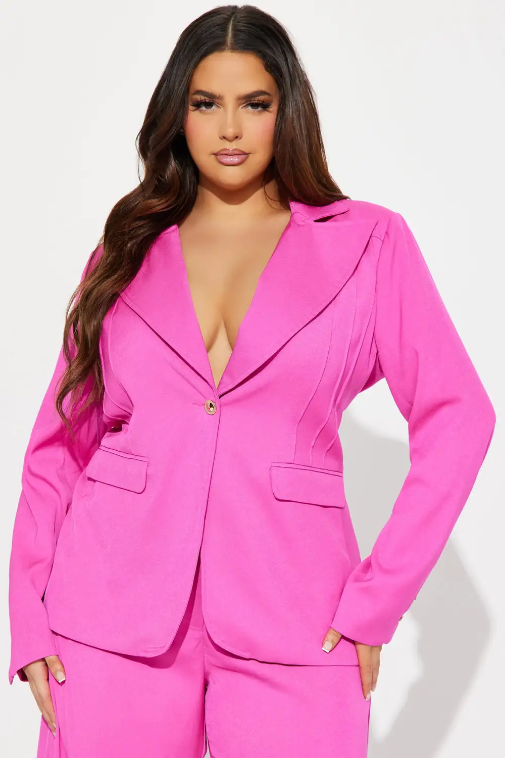 Trial And Error Pant Set - Fuchsia
