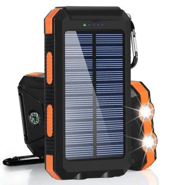 Outdoor multifunctional power bank, wireless charging, solar energy, flashlight