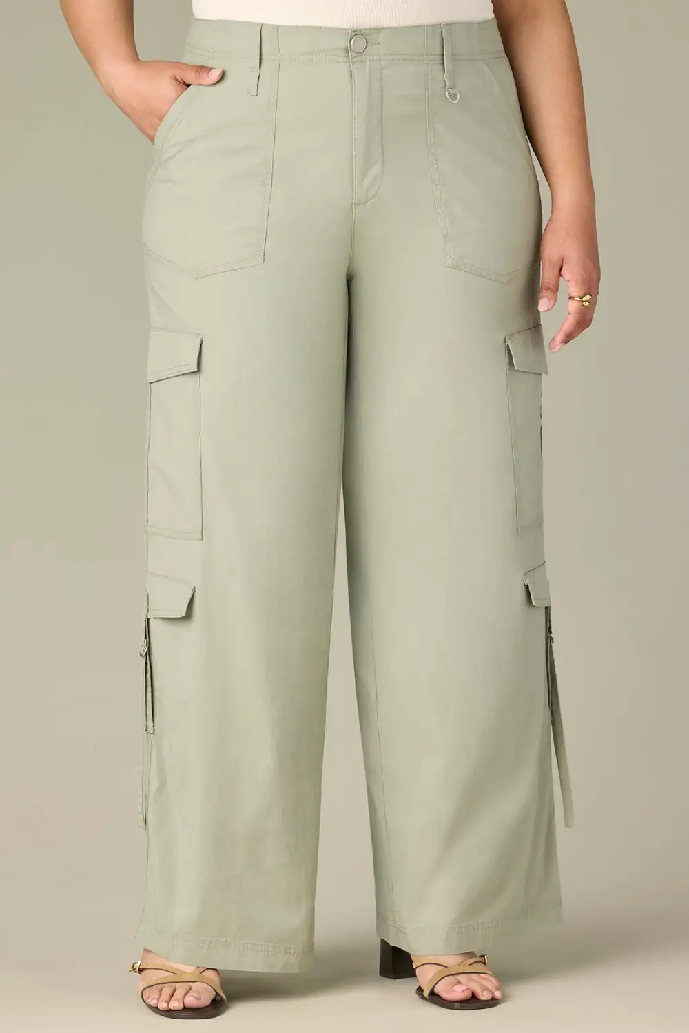 Plus Size Utility Wide Leg Utility Pants