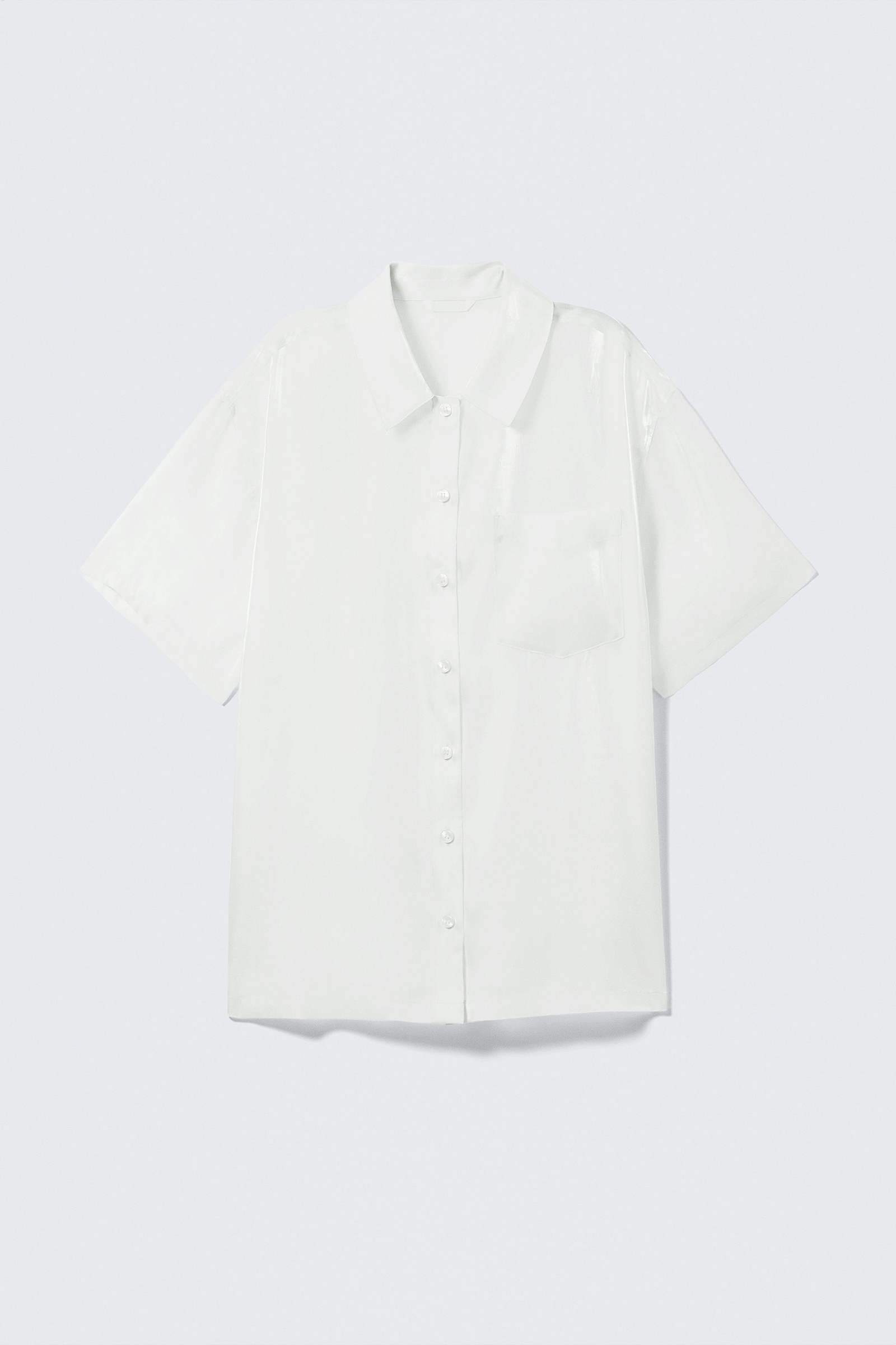 Oversized Drop Shoulder Button Up Shirt