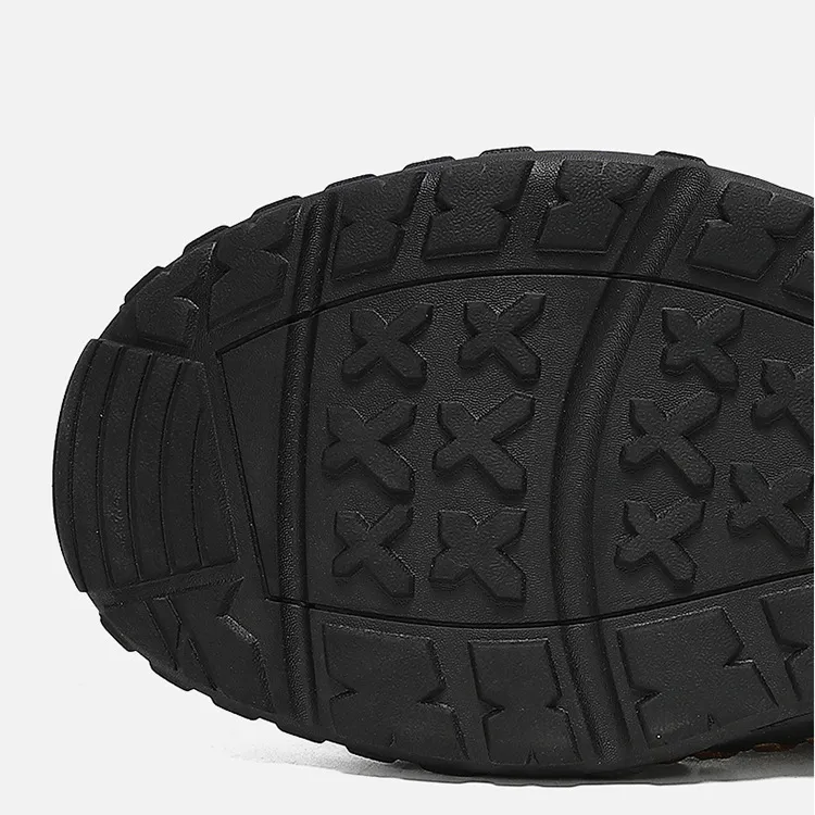 Men's Martin Boots Outdoor Leather Boots Mid-Top Cross-Border Plus Size Short Boots Casual Hiking Shoes