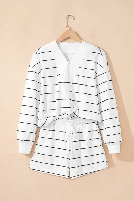 Striped Shoulder Jumpsuit